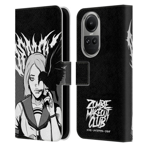 Zombie Makeout Club Art Crow Leather Book Wallet Case Cover For OPPO Reno10 5G / Reno10 Pro 5G