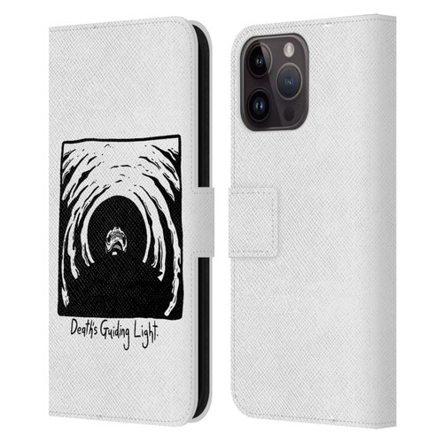 Matt Bailey Skull Deaths Guiding Light Leather Book Wallet Case Cover For Apple iPhone 15 Pro Max