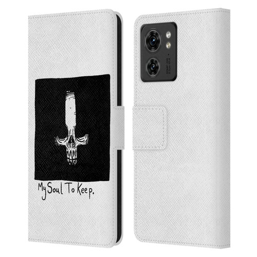 Matt Bailey Skull My Soul To Keep Leather Book Wallet Case Cover For Motorola Moto Edge 40