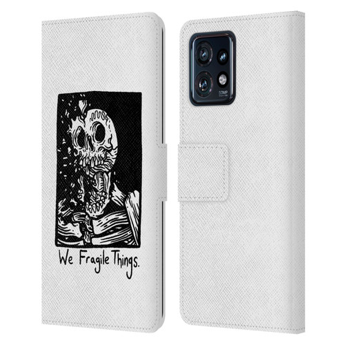 Matt Bailey Skull We Fragile Things Leather Book Wallet Case Cover For Motorola Moto Edge 40 Pro