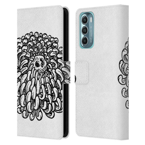 Matt Bailey Skull Flower Leather Book Wallet Case Cover For Motorola Moto G Stylus 5G (2022)