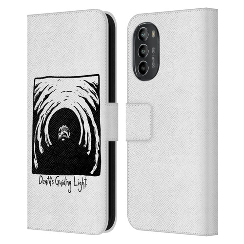 Matt Bailey Skull Deaths Guiding Light Leather Book Wallet Case Cover For Motorola Moto G82 5G