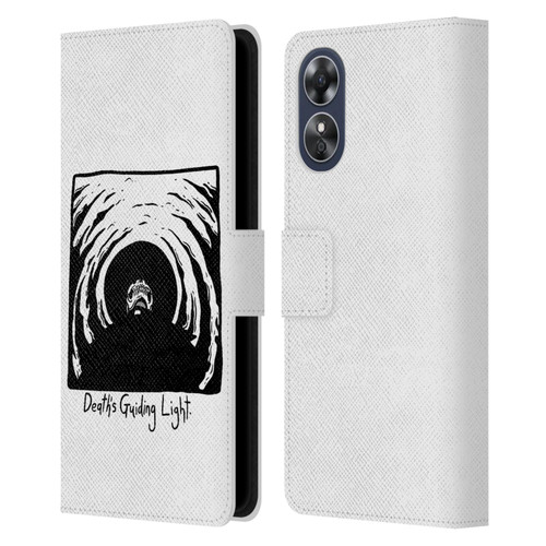 Matt Bailey Skull Deaths Guiding Light Leather Book Wallet Case Cover For OPPO A17