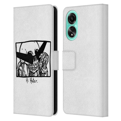 Matt Bailey Skull Hi Hater Leather Book Wallet Case Cover For OPPO A78 4G