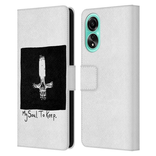 Matt Bailey Skull My Soul To Keep Leather Book Wallet Case Cover For OPPO A78 5G