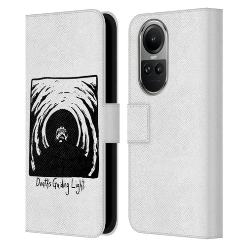 Matt Bailey Skull Deaths Guiding Light Leather Book Wallet Case Cover For OPPO Reno10 5G / Reno10 Pro 5G