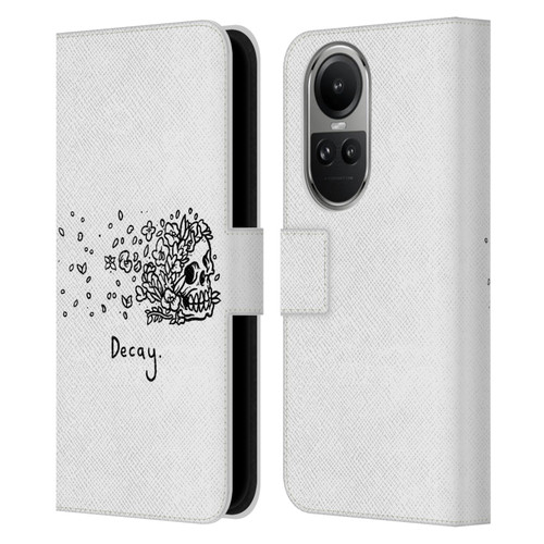 Matt Bailey Skull Decay Leather Book Wallet Case Cover For OPPO Reno10 5G / Reno10 Pro 5G