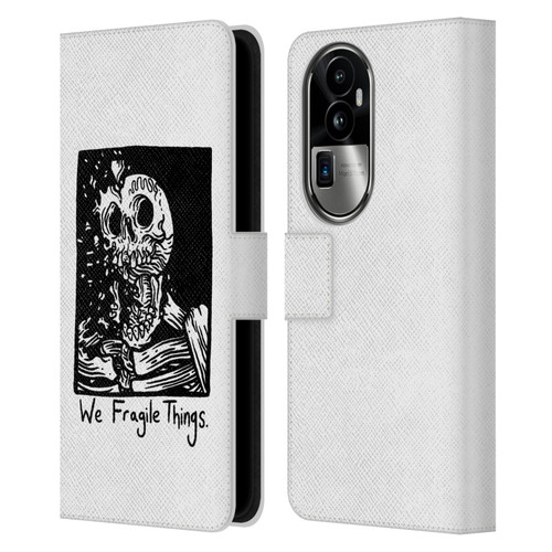 Matt Bailey Skull We Fragile Things Leather Book Wallet Case Cover For OPPO Reno10 Pro+