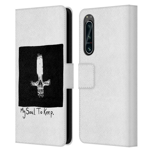 Matt Bailey Skull My Soul To Keep Leather Book Wallet Case Cover For Sony Xperia 5 IV