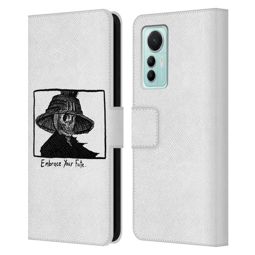 Matt Bailey Skull Embrace Your Fate Leather Book Wallet Case Cover For Xiaomi 12 Lite