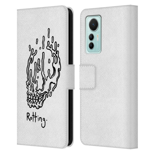 Matt Bailey Skull Rotting Leather Book Wallet Case Cover For Xiaomi 12 Lite