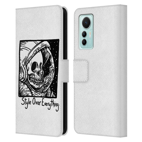 Matt Bailey Skull Style Over Everything Leather Book Wallet Case Cover For Xiaomi 12 Lite