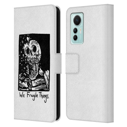 Matt Bailey Skull We Fragile Things Leather Book Wallet Case Cover For Xiaomi 12 Lite