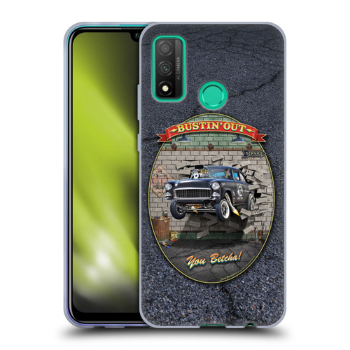Larry Grossman Retro Collection Bustin' Out '55 Gasser Soft Gel Case for Huawei P Smart (2020)