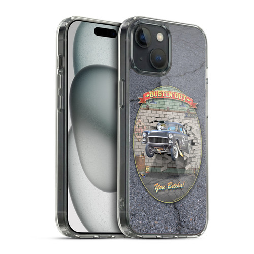 Larry Grossman Retro Collection Bustin' Out '55 Gasser Soft Gel Case for Apple iPhone 15 & MagSafe