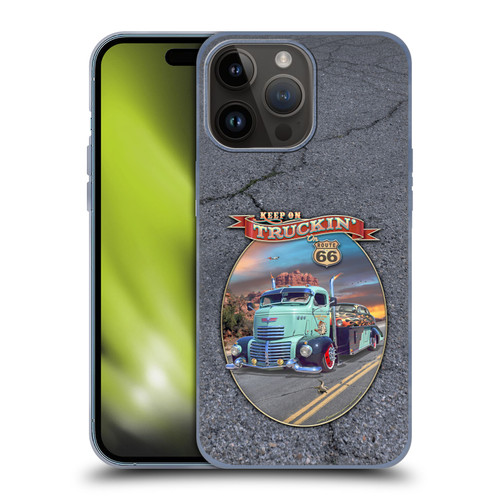 Larry Grossman Retro Collection Keep on Truckin' Rt. 66 Soft Gel Case for Apple iPhone 15 Pro Max
