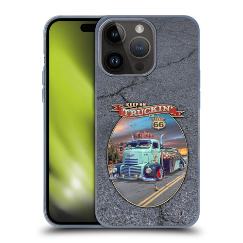 Larry Grossman Retro Collection Keep on Truckin' Rt. 66 Soft Gel Case for Apple iPhone 15 Pro