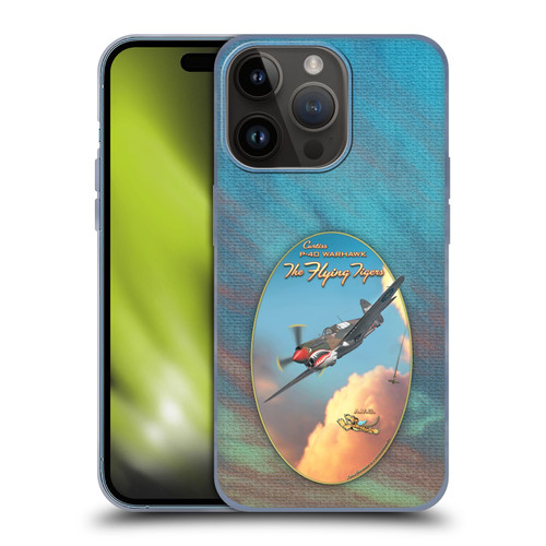 Larry Grossman Retro Collection P-40 Warhawk Flying Tiger Soft Gel Case for Apple iPhone 15 Pro