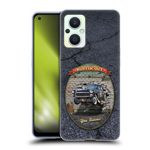 Larry Grossman Retro Collection Bustin' Out '55 Gasser Soft Gel Case for OPPO Reno8 Lite