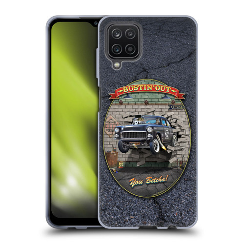 Larry Grossman Retro Collection Bustin' Out '55 Gasser Soft Gel Case for Samsung Galaxy A12 (2020)