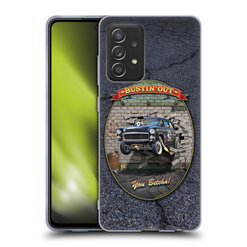 Larry Grossman Retro Collection Bustin' Out '55 Gasser Soft Gel Case for Samsung Galaxy A52 / A52s / 5G (2021)