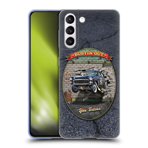 Larry Grossman Retro Collection Bustin' Out '55 Gasser Soft Gel Case for Samsung Galaxy S21 5G