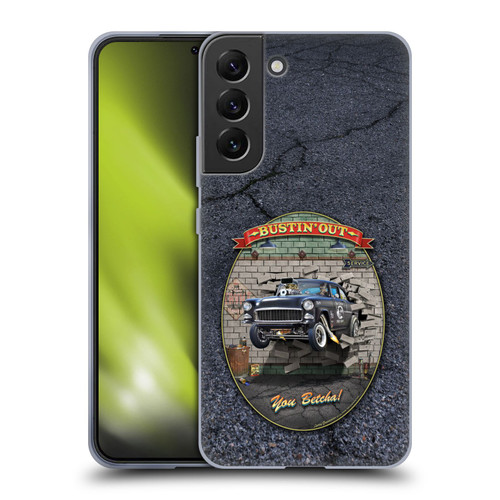 Larry Grossman Retro Collection Bustin' Out '55 Gasser Soft Gel Case for Samsung Galaxy S22+ 5G