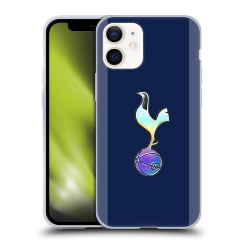 Tottenham Hotspur F.C. 2023/24 Badge Dark Blue and Purple Soft Gel Case for Apple iPhone 12 Mini