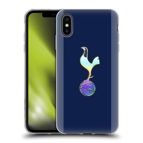 Tottenham Hotspur F.C. 2023/24 Badge Dark Blue and Purple Soft Gel Case for Apple iPhone XS Max