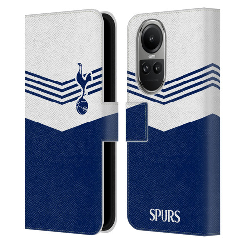 Tottenham Hotspur F.C. Badge 1978 Stripes Leather Book Wallet Case Cover For OPPO Reno10 5G / Reno10 Pro 5G