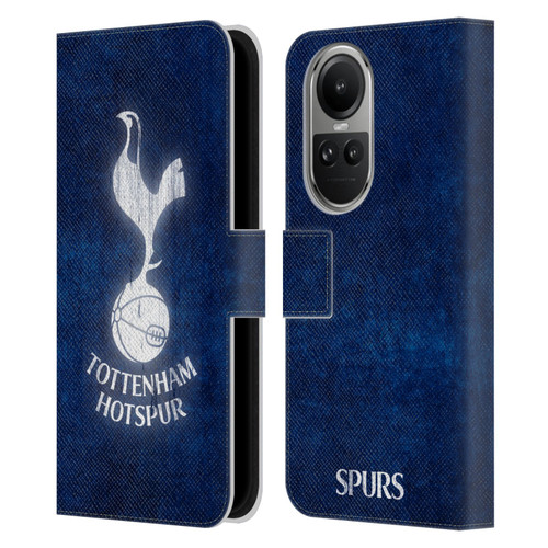 Tottenham Hotspur F.C. Badge Distressed Leather Book Wallet Case Cover For OPPO Reno10 5G / Reno10 Pro 5G