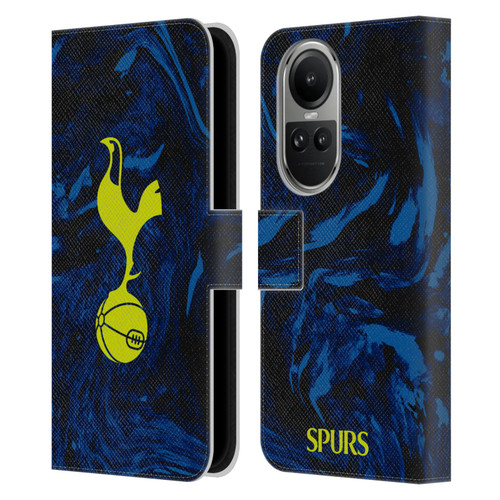 Tottenham Hotspur F.C. 2021/22 Badge Kit Away Leather Book Wallet Case Cover For OPPO Reno10 5G / Reno10 Pro 5G