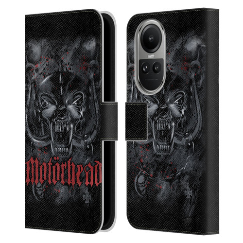 Motorhead Graphics Deathstorm Leather Book Wallet Case Cover For OPPO Reno10 5G / Reno10 Pro 5G