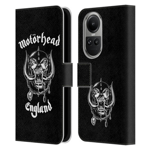 Motorhead Graphics England Leather Book Wallet Case Cover For OPPO Reno10 5G / Reno10 Pro 5G