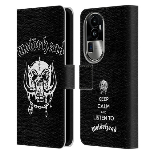 Motorhead Graphics Classic Logo Leather Book Wallet Case Cover For OPPO Reno10 Pro+