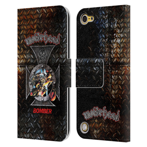 Motorhead Key Art Bomber Cross Leather Book Wallet Case Cover For Apple iPod Touch 5G 5th Gen