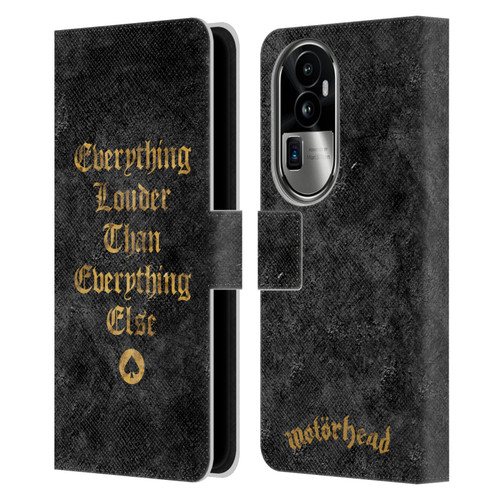 Motorhead Key Art Everything Louder Leather Book Wallet Case Cover For OPPO Reno10 Pro+