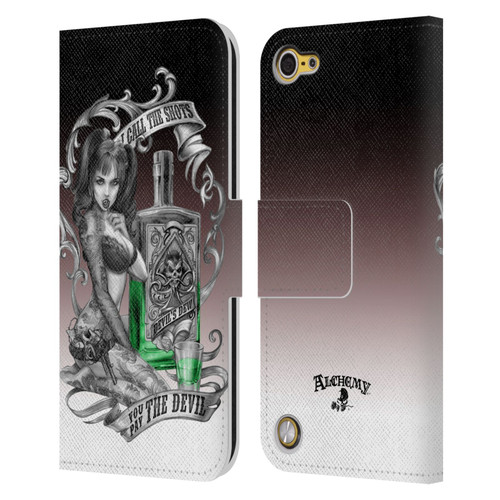 Alchemy Gothic Woman Devil's Green Dew Leather Book Wallet Case Cover For Apple iPod Touch 5G 5th Gen