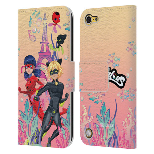 Miraculous Tales of Ladybug & Cat Noir Aqua Ladybug Aqua Power Leather Book Wallet Case Cover For Apple iPod Touch 5G 5th Gen