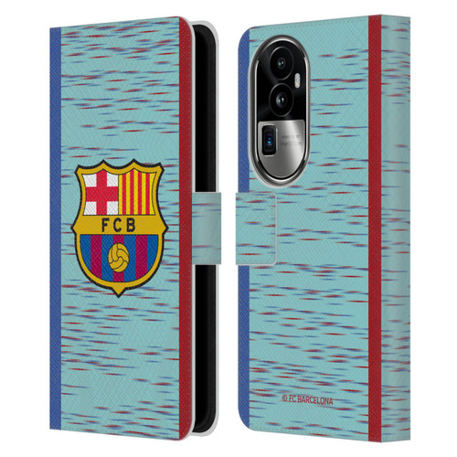 FC Barcelona 2023/24 Crest Kit Third Leather Book Wallet Case Cover For OPPO Reno10 Pro+