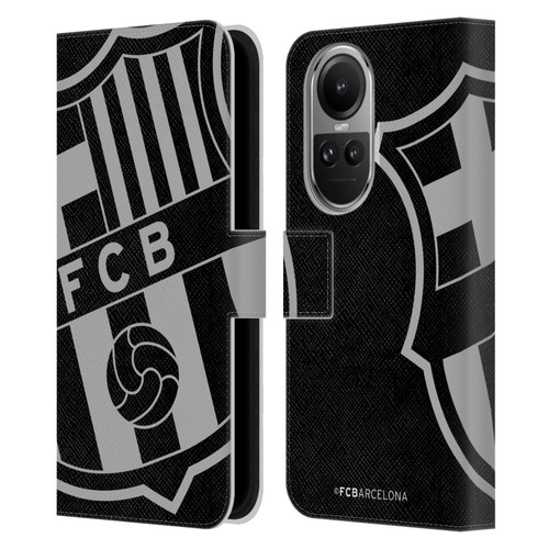 FC Barcelona Crest Oversized Leather Book Wallet Case Cover For OPPO Reno10 5G / Reno10 Pro 5G