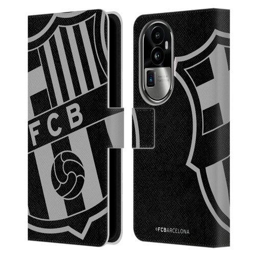 FC Barcelona Crest Oversized Leather Book Wallet Case Cover For OPPO Reno10 Pro+