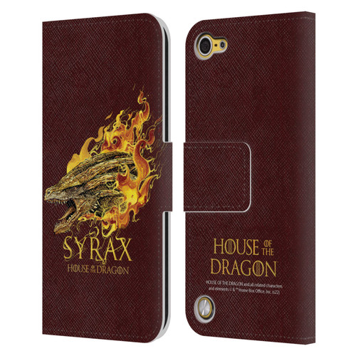 House Of The Dragon: Television Series Art Syrax Leather Book Wallet Case Cover For Apple iPod Touch 5G 5th Gen