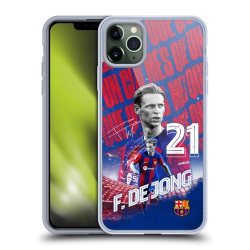 FC Barcelona 2023/24 First Team Frenkie de Jong Soft Gel Case for Apple iPhone 11 Pro Max