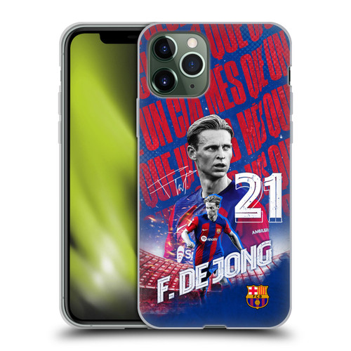 FC Barcelona 2023/24 First Team Frenkie de Jong Soft Gel Case for Apple iPhone 11 Pro