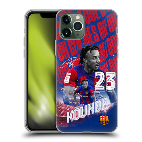 FC Barcelona 2023/24 First Team Jules Koundé Soft Gel Case for Apple iPhone 11 Pro