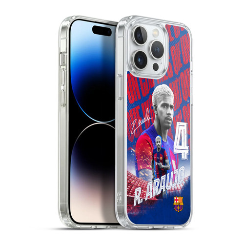 FC Barcelona 2023/24 First Team Ronald Araújo Soft Gel Case for Apple iPhone 13 Pro Max & MagSafe