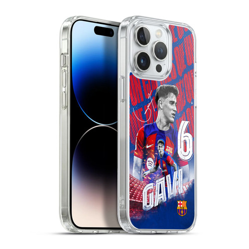 FC Barcelona 2023/24 First Team Gavi Soft Gel Case for Apple iPhone 13 Pro Max & MagSafe