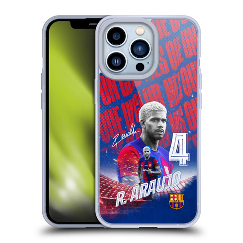 FC Barcelona 2023/24 First Team Ronald Araújo Soft Gel Case for Apple iPhone 13 Pro & MagSafe