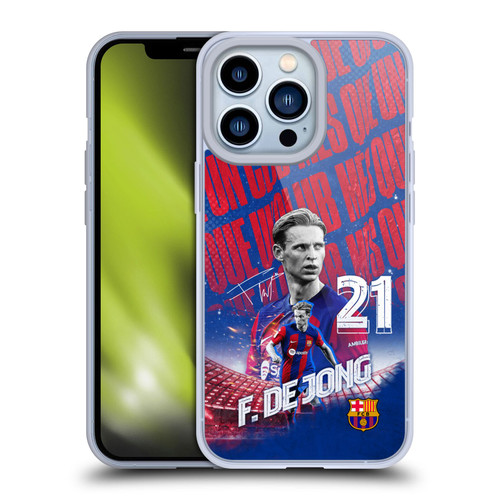 FC Barcelona 2023/24 First Team Frenkie de Jong Soft Gel Case for Apple iPhone 13 Pro